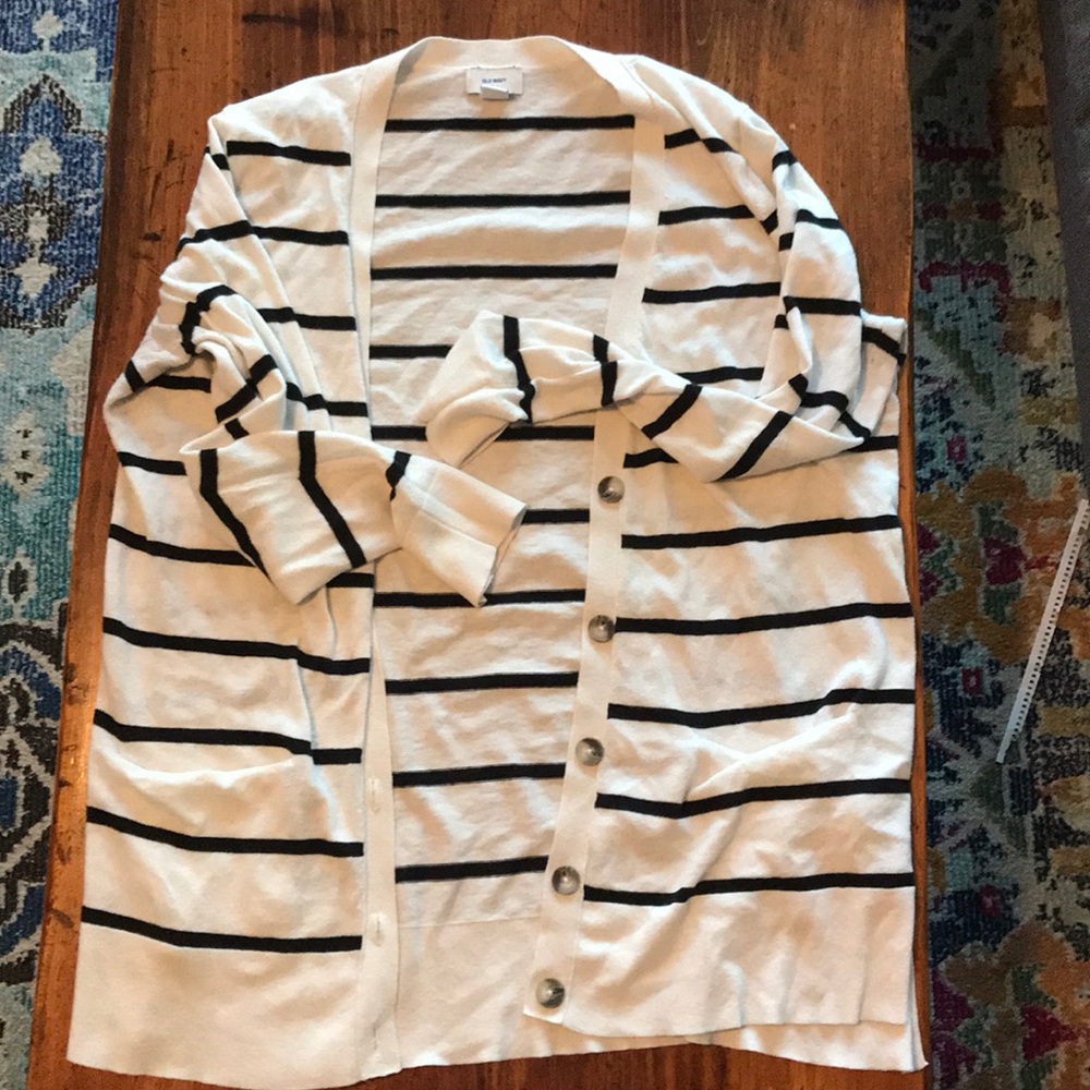 Old Navy Striped Pocket Cardigan